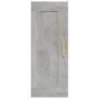 Armadietto a Muro Grigio Cemento 35x34x90 cm Legno Multistrato