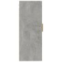 Armadietto a Muro Grigio Cemento 35x34x90 cm Legno Multistrato