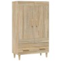 Credenza Rovere Sonoma 70x31x115 cm in Legno Multistrato