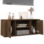 Mobile TV Rovere Marrone 100x35x40 cm in Legno Multistrato