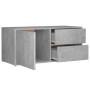 Mobile Porta TV Grigio Cemento 80x34x36 cm Legno Multistrato