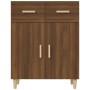 Credenza Rovere Marrone 69,5x34x89 cm in Legno Multistrato