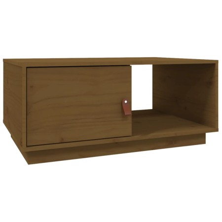 Tavolino da Salotto Miele 80x50x35,5 cm Legno Massello di Pino