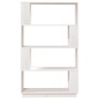 Libreria/Divisorio Bianco 80x25x132 cm Legno Massello di Pino