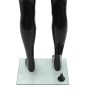 Manichino Uomo Figura Intera Base in Vetro 185 cm Nero Lucido