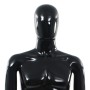 Manichino Uomo Figura Intera Base in Vetro 185 cm Nero Lucido