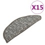 Tappetini per Scale 15 pz Antracite 56x17x3 cm