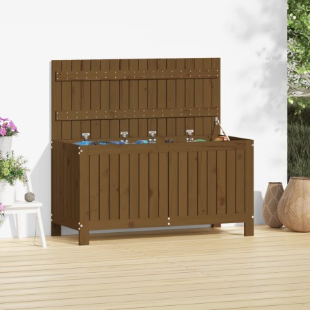 Contenitore da Giardino Miele 115x49x60 cm Legno Massello Pino