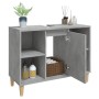 Mobile Lavabo Grigio Cemento 80x33x60 cm in Legno Multistrato