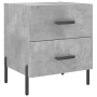 Comodini 2 pz Grigio Cemento 40x35x47,5 cm in Legno Multistrato