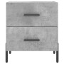 Comodini 2 pz Grigio Cemento 40x35x47,5 cm in Legno Multistrato