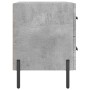 Comodini 2 pz Grigio Cemento 40x35x47,5 cm in Legno Multistrato