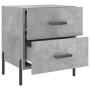 Comodini 2 pz Grigio Cemento 40x35x47,5 cm in Legno Multistrato