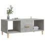 Tavolino Salotto Grigio Cemento 102x50x40 cm Legno Multistrato