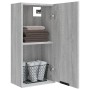 Mobile da Bagno a Parete Grigio Sonoma 32x20x67 cm