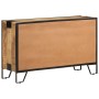 Credenza 100x31x60 cm in Legno Massello di Mango Grezzo