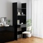 Libreria Nero Lucido 60x35x180 cm in Legno Multistrato