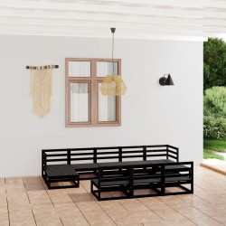 Set Divani da Giardino 10 pz in Legno Massello di Pino