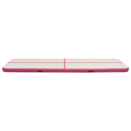 Tappetino Ginnastica Gonfiabile con Pompa 600x100x20cm PVC Rosa