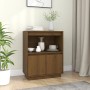 Credenza Marrone Miele 60x34x75 cm in Legno Massello di Pino