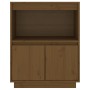 Credenza Marrone Miele 60x34x75 cm in Legno Massello di Pino