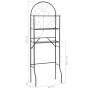 Scaffale da Bagno Nero 60x33x174 cm