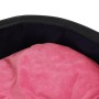 Lettino per Cani Nero e Rosa 99x89x21 cm Peluche e Similpelle