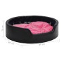 Lettino per Cani Nero e Rosa 99x89x21 cm Peluche e Similpelle