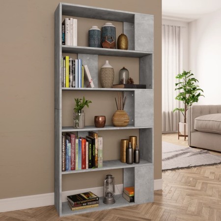 Libreria/Divisorio Grigio Cemento 80x24x159cm Legno Multistrato