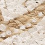 Tappeto in Juta Intrecciata con Stampa 180 cm Rotondo