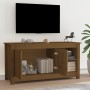 Mobile Porta TV Miele 103x36,5x52 cm in Legno Massello di Pino