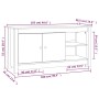 Mobile Porta TV Miele 103x36,5x52 cm in Legno Massello di Pino