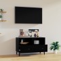 Mobile Porta TV Nero 80x36x50 cm in Legno Multistrato