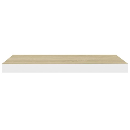 Scaffali a Parete 4 pz Rovere e Bianco 60x23,5x3,8 cm in MDF