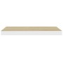 Scaffali a Parete 4 pz Rovere e Bianco 60x23,5x3,8 cm in MDF