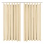Tende in Micro Raso 2 pz con Passanti 140x175 cm Beige