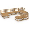 Set Divani da Giardino 9 pz in Legno Massello di Pino