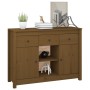 Credenza Miele 100x35x74,5 cm in Legno Massello di Pino