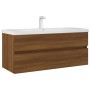 Mobile Lavabo Rovere Marrone 100x38,5x45 cm Legno Multistrato