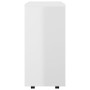 Mobiletto con Ruote Bianco Lucido 60x35x75 cm Legno Multistrato