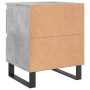 Comodini 2pz Grigio Cemento 40x35x50 cm in Legno Multistrato