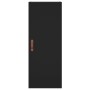 Mobile a Parete Nero 34,5x34x90 cm