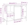 Mobile Lavabo Rovere Fumo 80x33x60 cm in Legno Multistrato