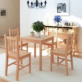 Set da Pranzo 5 pz in Legno di Pino