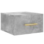 Comodini a Muro 2 pz Grigio Cemento 35x35x20 cm