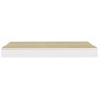 Scaffale a Parete Rovere e Bianco 50x23x3,8 cm in MDF
