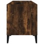 Mobile Porta Dischi Rovere Fumo 74,5x38x48 cm Legno Multistrato