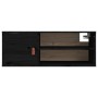 Pensile Nero 80x30x30 cm in Legno Massello di Pino