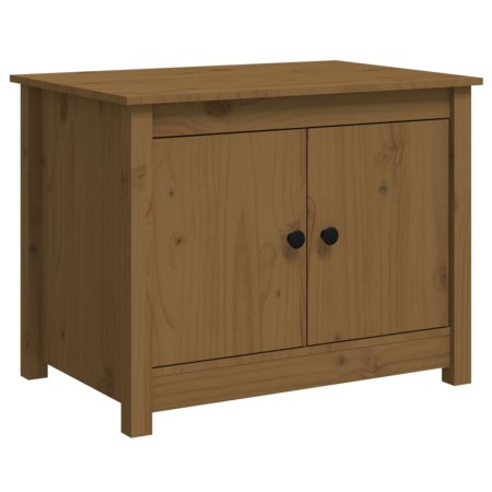 Tavolino da Salotto Miele 71x49x55 cm in Legno Massello di Pino