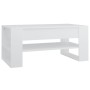 Tavolino da Salotto Bianco 102x55x45 cm Legno Multistrato